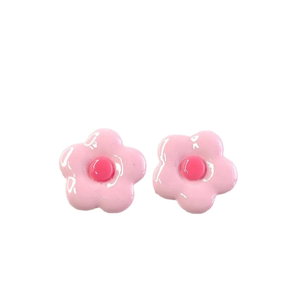 12pcs 다채로운 꽃 신발 장식 소녀의 여름 신발 구멍 신발 DIY를위한 유행 귀여운 컬러 블록 신발 액세서리