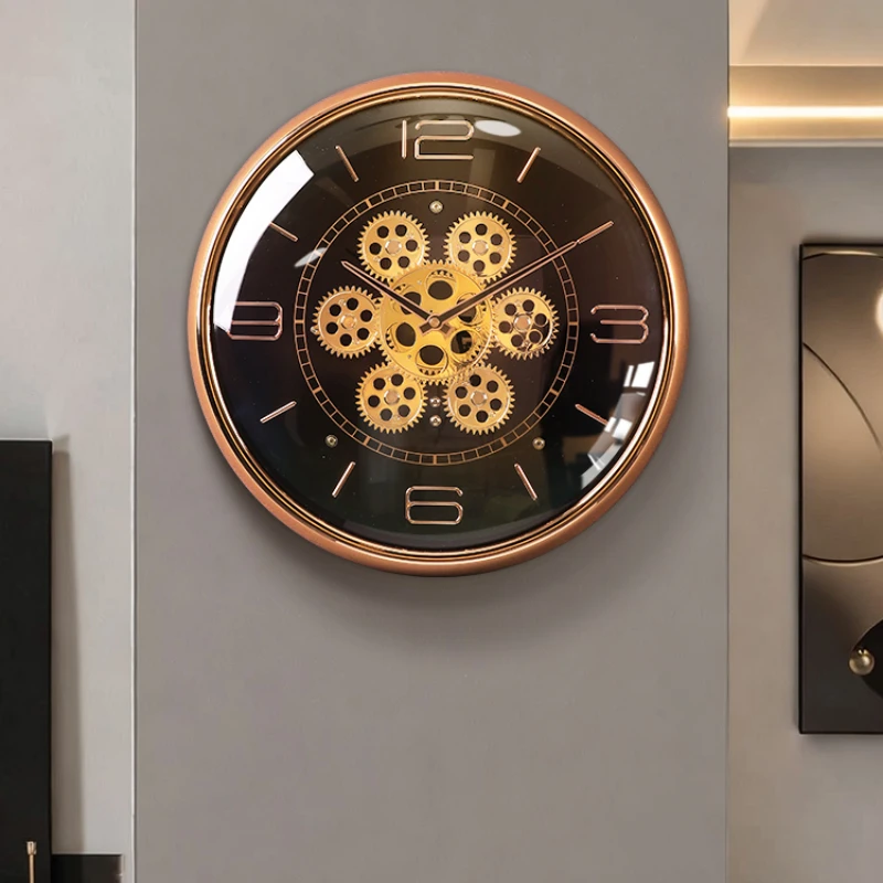 Korean Luxury Wall Clocks Interior Modern Aesthetic Minimalist Wall Clocks Nordic Round Fashion Metal Horloge Home Decoration 2