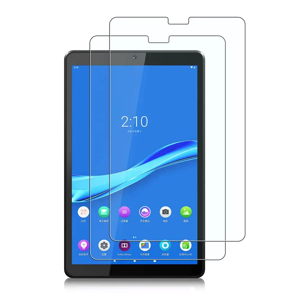 (2 Packs) Tempered Glass For Lenovo Tab M8 HD FHD 8.0 TB 8705F/TB 8705N