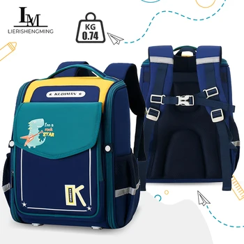 Back to school Boys school bag Kids backpack water proof Preschool Ages 6-18 Spine protection Reduce the burden Large capacity 1
