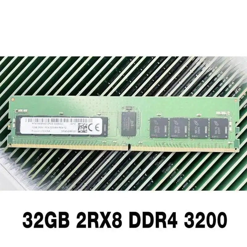 1PCS RAM 32G 32GB 2RX8 PC4-3200AA DDR4 3200 ECC REG Server Memory