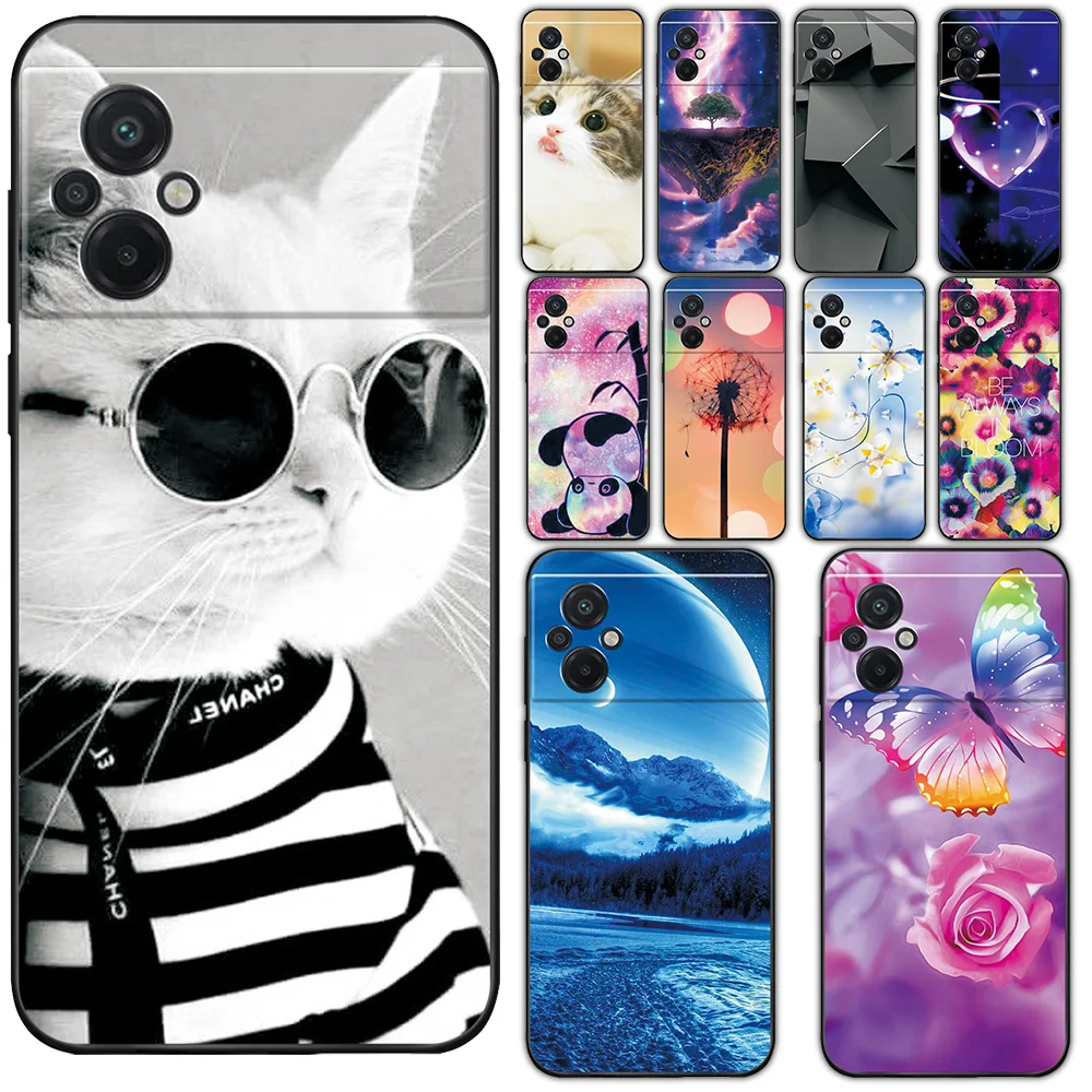 Per Xiaomi Poco M5 Custodia Cover Cool Cat Custodie In Silicone Per Poco M5 Per Poco M5 4G Fashion Cute Cover Posteriore Funda Coque Capa