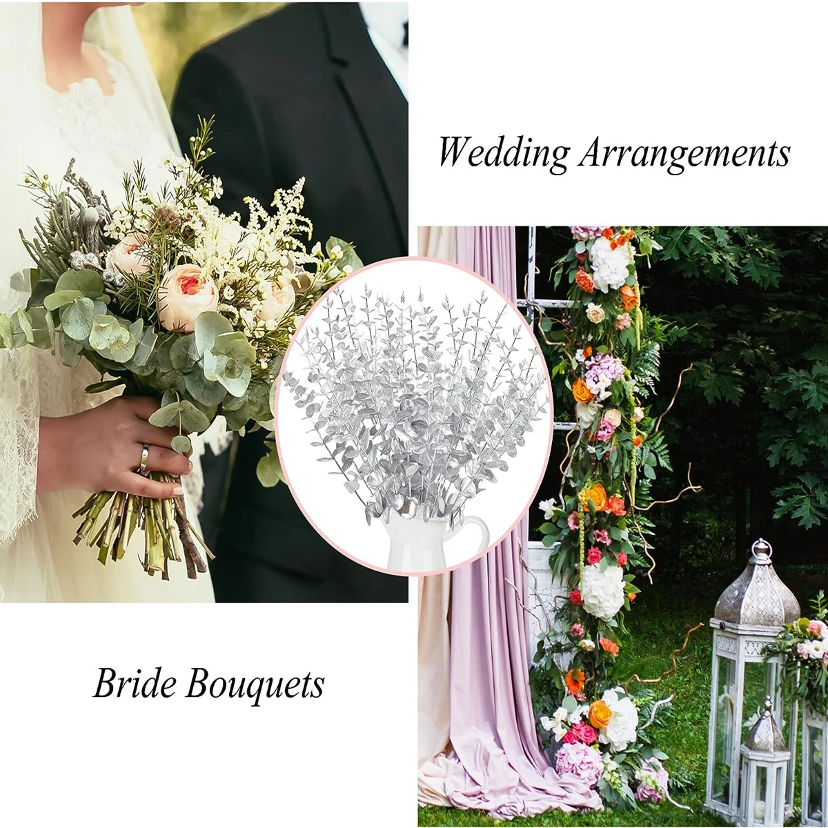 6 Stück Künstliche Pflanzen Eukalyptusz-Äste für Festivals, Partys, Hochzeiten, Blumenarrangements, Grünpflanzen, Heimdekoration, DIY-Geschenk – Detail 17