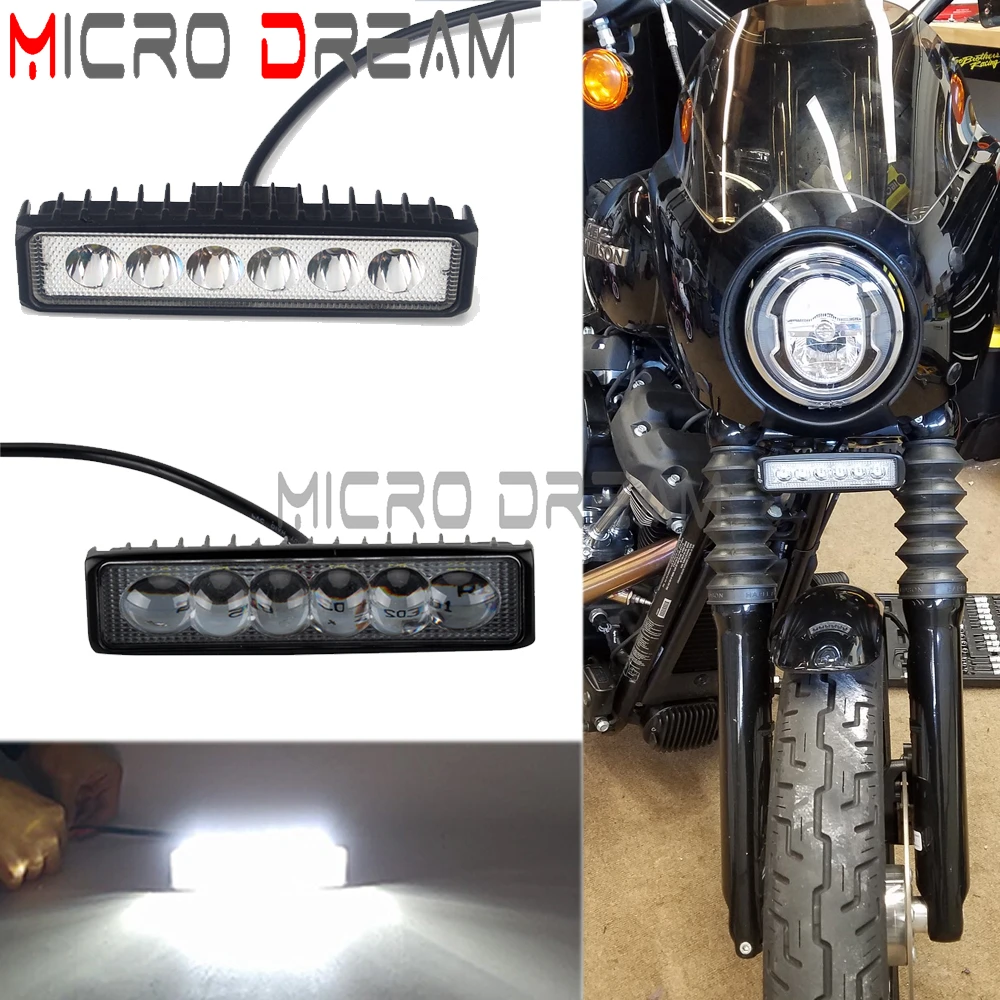 6 "Led Light Bar Work Light Fendinebbia Drl Chip Ausiliari Barra Luminosa In Alluminio Per Harley Dyna Softail Fat Bob Street Bob Low Rider