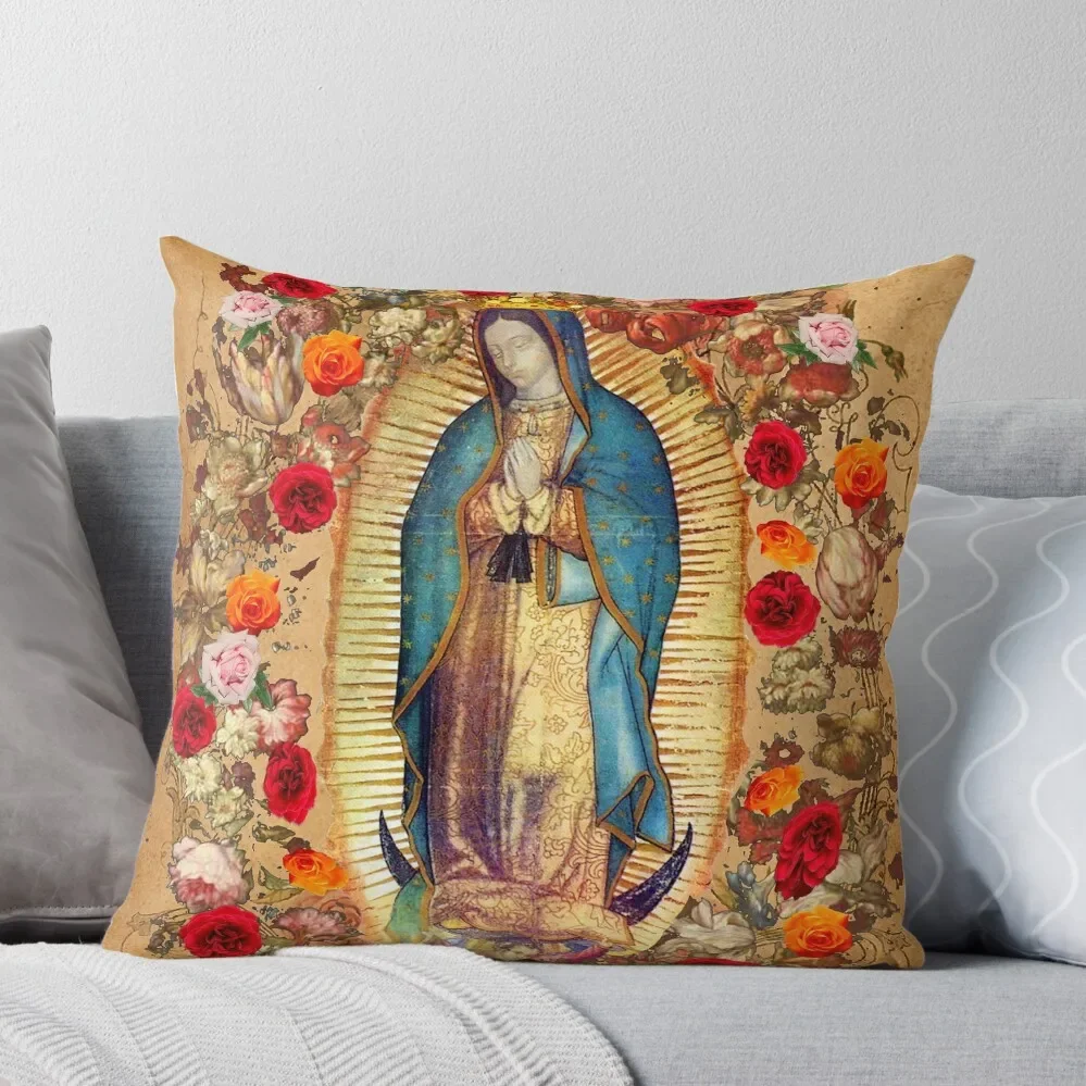 

Our Lady of Guadalupe Virgin Mary Catholic Mexico Throw Pillow Pillow Cover Sofa Cushion Decorative Cover For Living Room