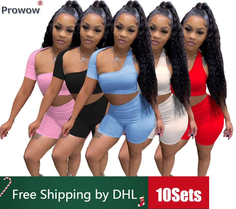 

10 Sets Bulk Short Sets Sexy Hollow Out Tracksuit 2023 Gym Summer Backless Sets Women Solid Short Sleeve Outfits Wholesale 9326