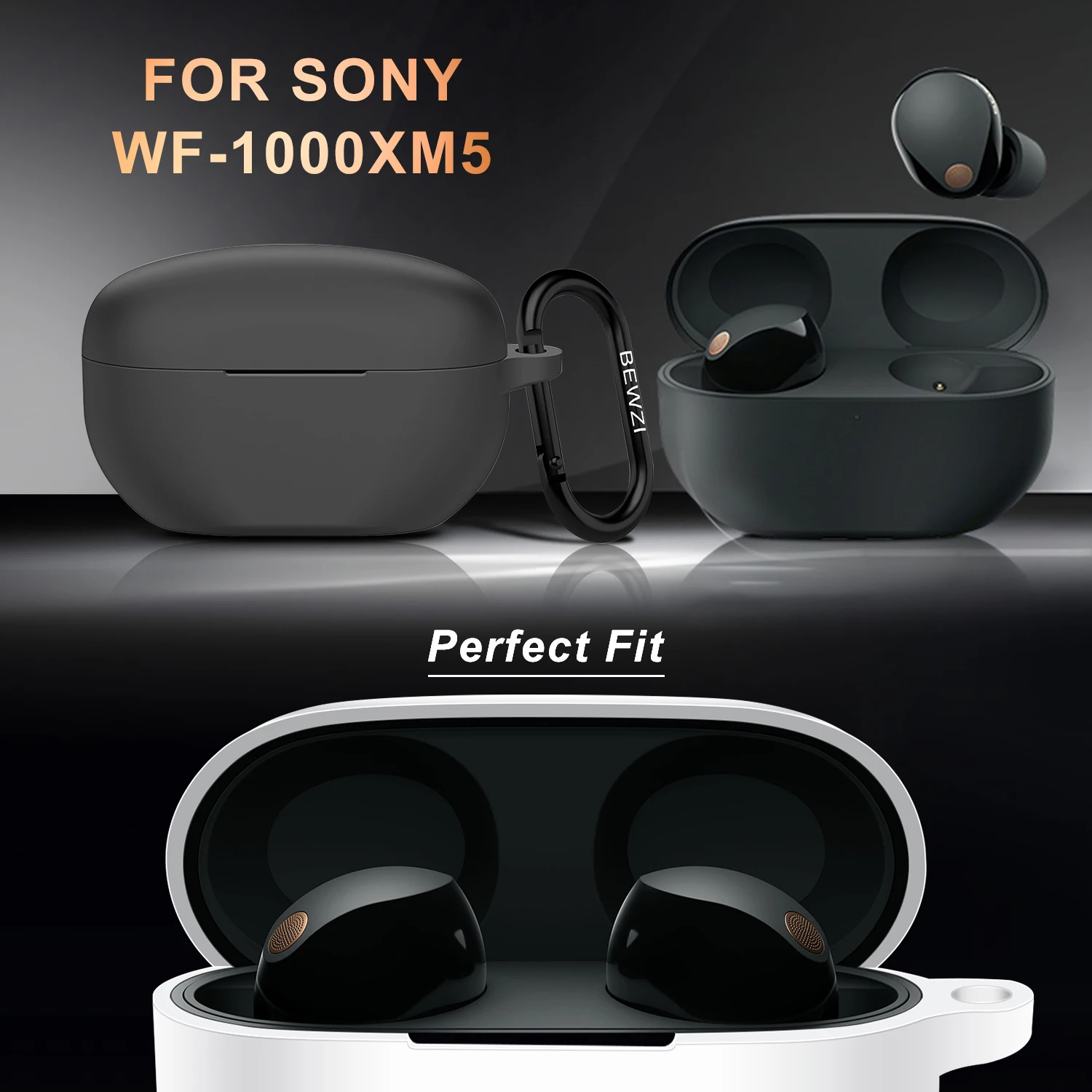 Smooth Surface Silicone Protective Case with Hook – Vogue Simple Style Cover