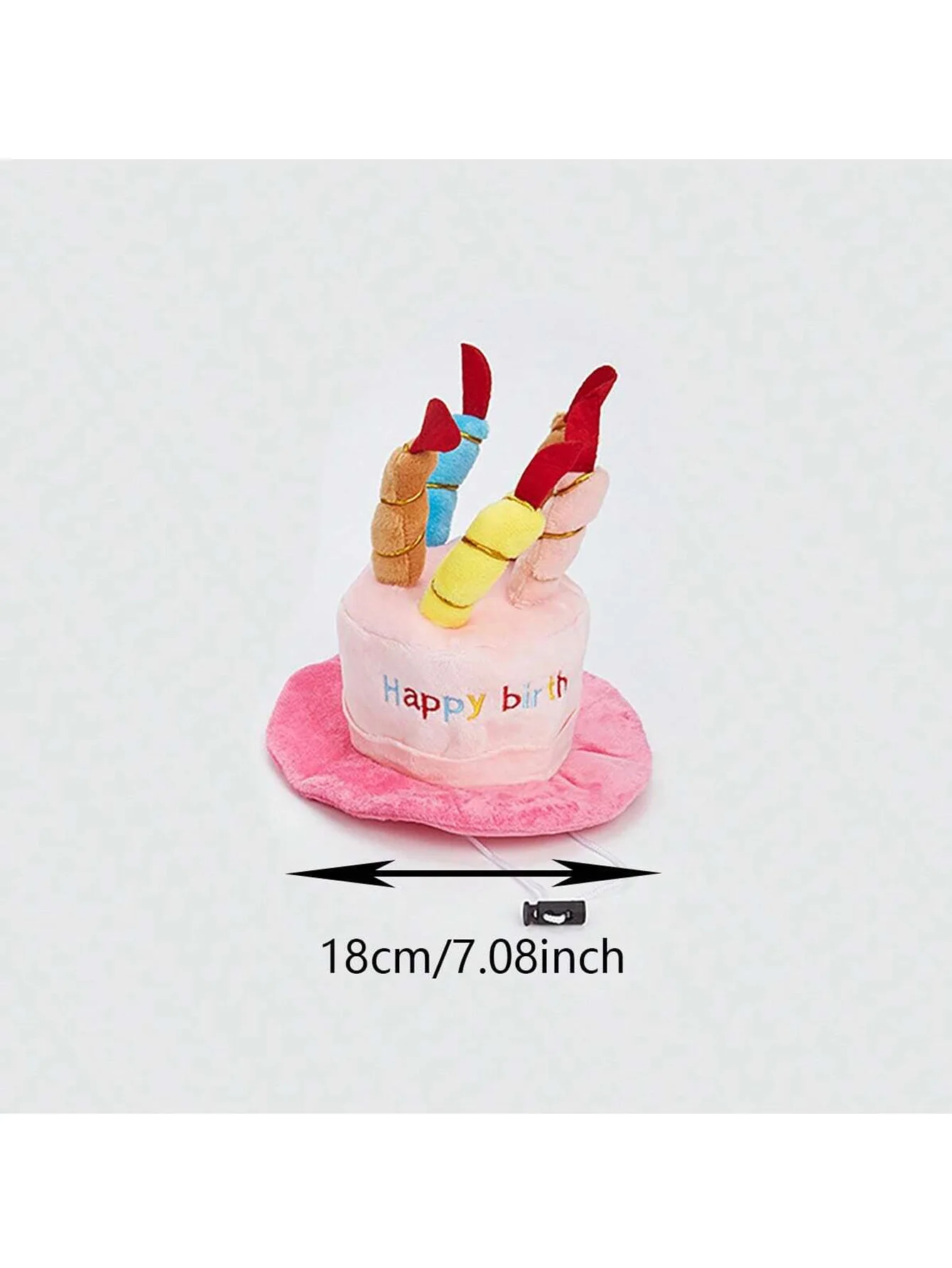 1/2 사이즈 애완동물 생일 모자, 조절 가능한 강아지 모자와 화려한 캔들, 고양이와 강아지 생일 파티 의상