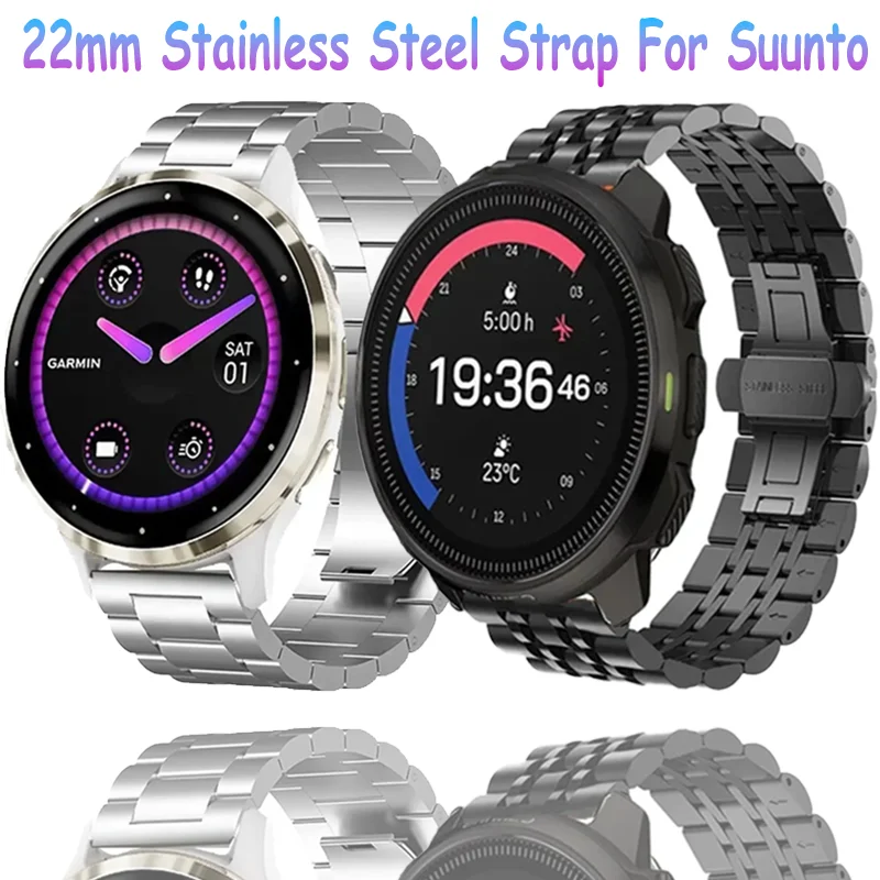 Durable 22mm Stainless Steel Wristband - Premium Metal Strap
