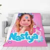 Cute Like Nastya Blankets Coral Fleece Plush Summer Air Conditioning Kawaii Cartoon Throw Blanket for Sofa Car Bedding Throws 1