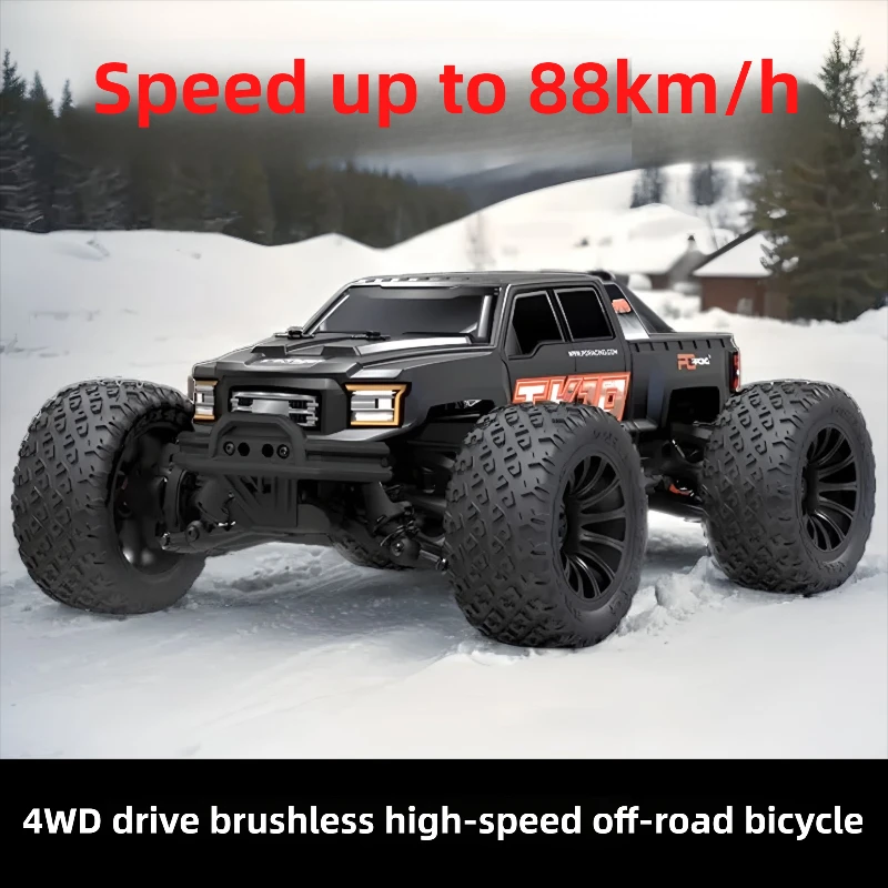PDracing 1/10 RC Bigfoot 4S Brushless Off-road Remote Control Car 4WD High-speed Drifting Car Waterproof Model Gifts for Boys 2