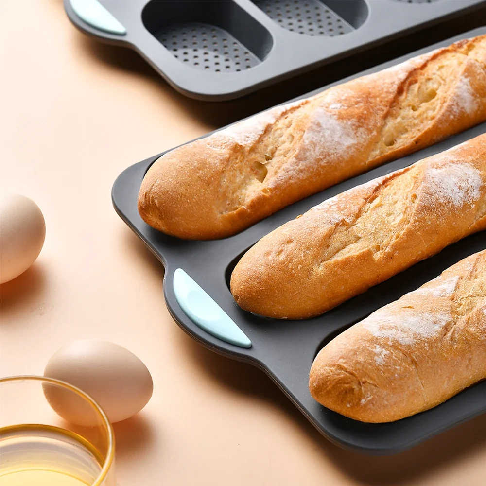 Silicone Non-Stick Baguette Baking Tray - Heat Resistant Oven Tool