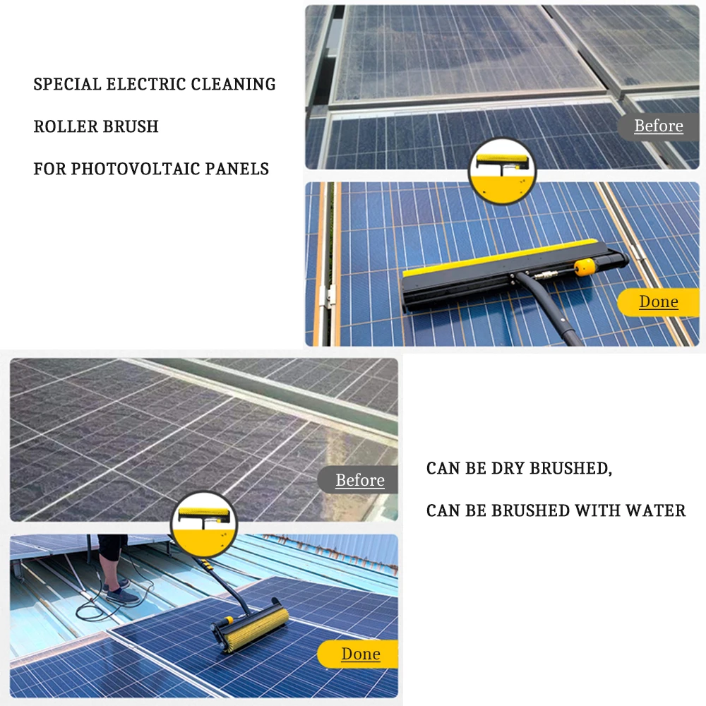 Pulizia del pannello fotovoltaico spazzola elettrica pannello fotovoltaico  spazzola elettrica pulita macchina per la pulizia del pannello fotovoltaico  pannello solare pulito - AliExpress