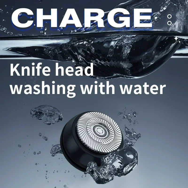 Smart USB Rechargeable Waterproof Electric Shaver for Men Portable Mini Travel Shaving Razor Removable Beard Trimmer