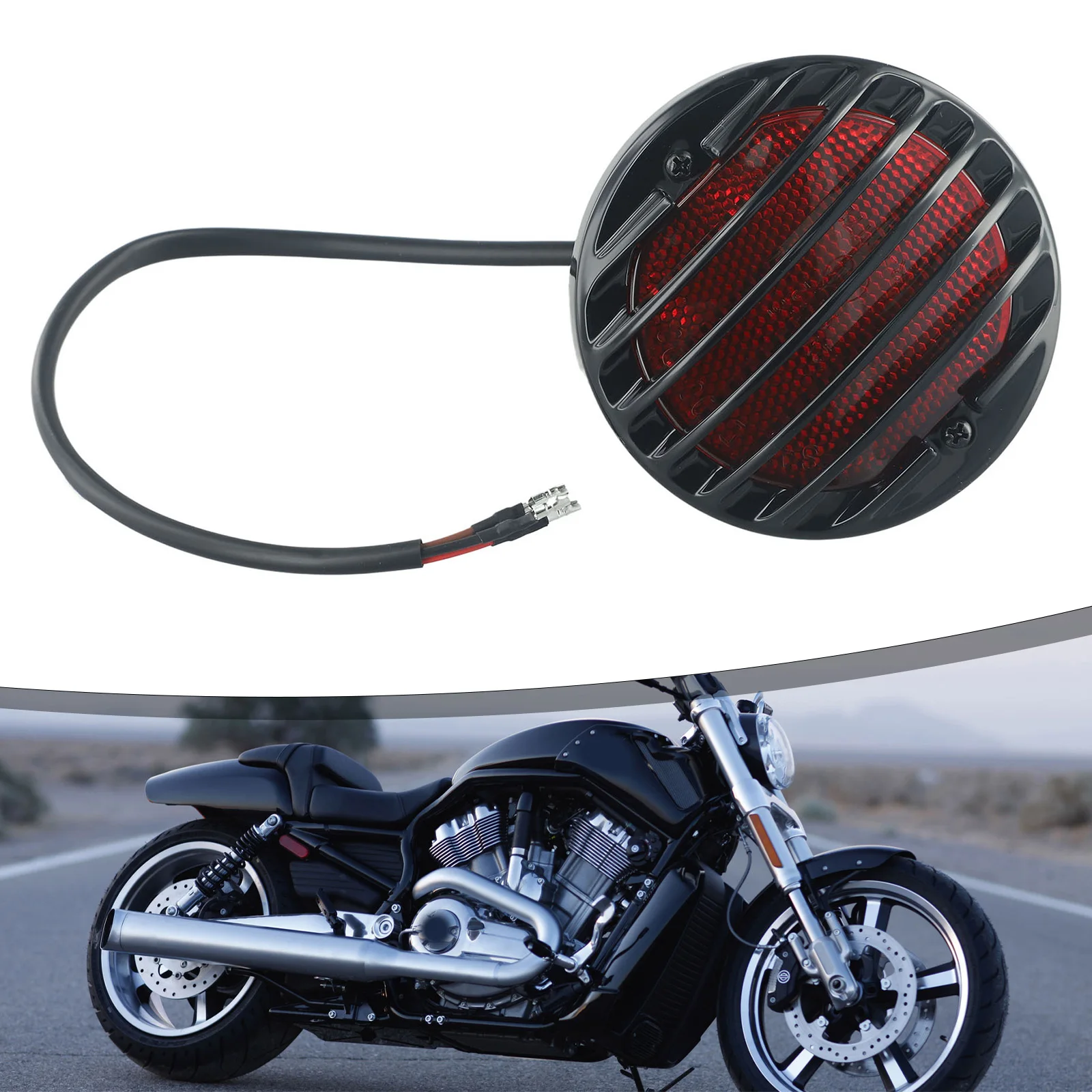 

12V Motorcycle Tail Light Motorbike Modified Rear Tail Signal Lamp Brake Stop Red Indicator Light Bulb Trim For Harley