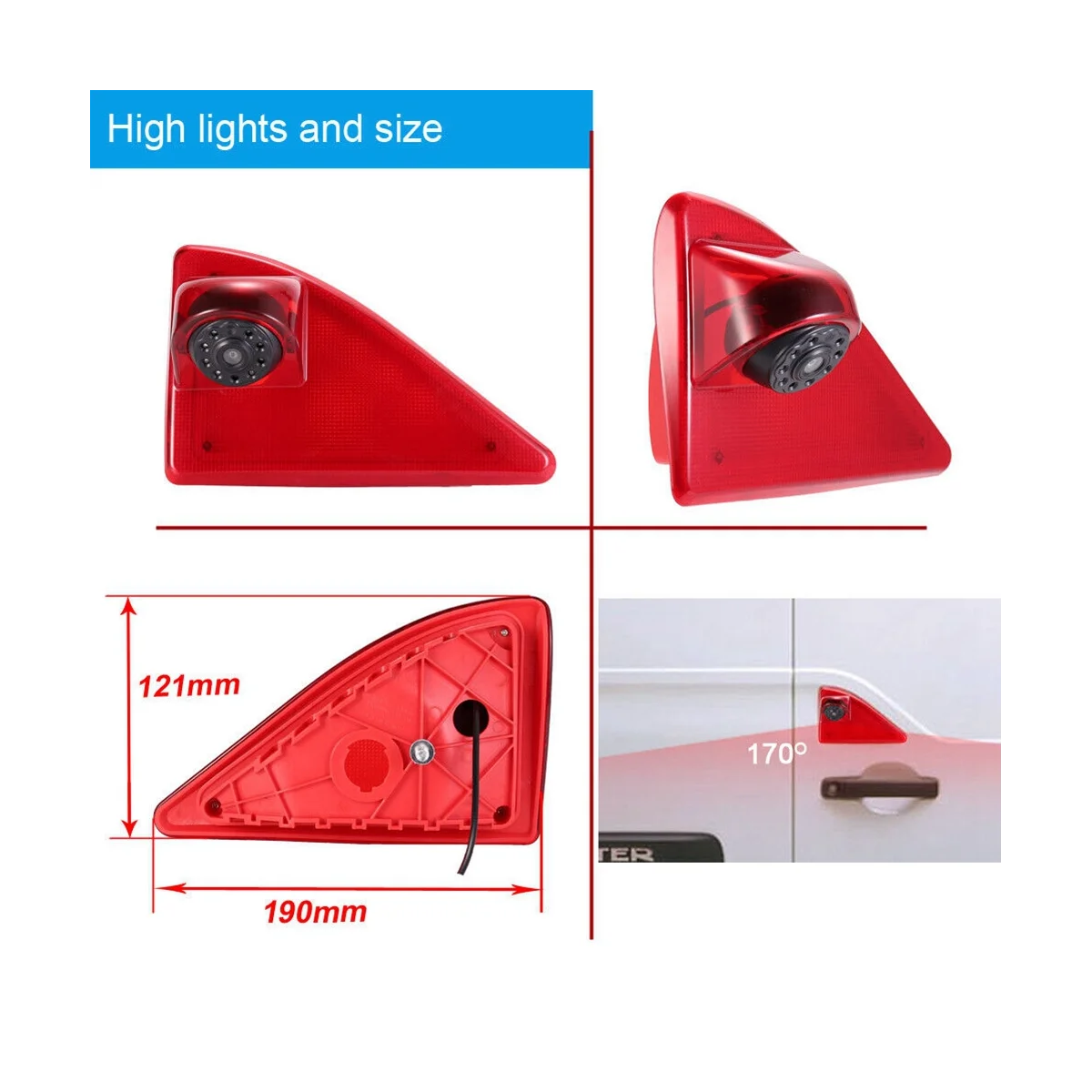 Car Brake Light Rear View Camera for Opel Vauxhall Movano Nissan NV400 Renault