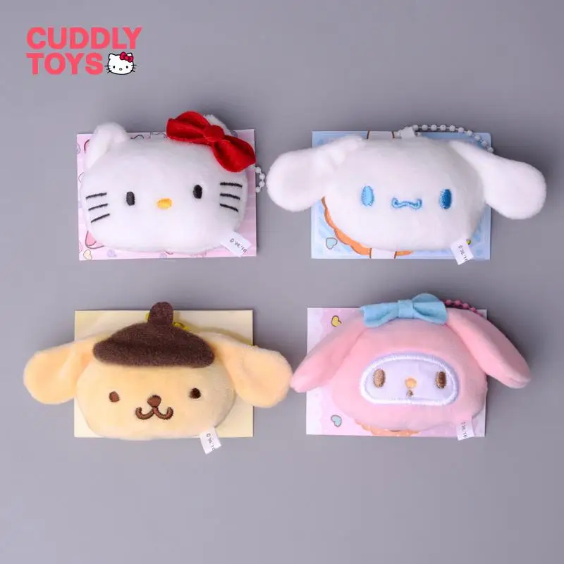 

Sanrio Plush Pendant Cartoon Cinnamoroll Soft Pp Cotton Kawaii Kuromi Hello Kitty Plush Keychain Pendant for Children Girl Gift