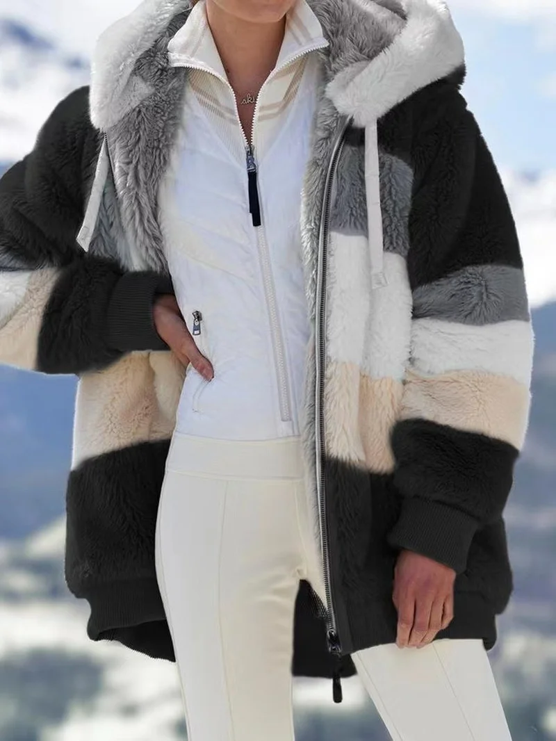 Winter Fleece Jacket Women Faux Shearling Outerwear Coats Female Suede Fur Jackets Coat Men Warm Thickened Lamb Puffer Jacket