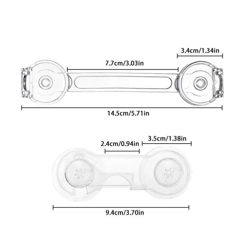 Safety Lock 5PCS Child Safety Lock Drawer Anti Opening Lock Transparent Fridge Cabinet Door Multi-functional Protection Latch
