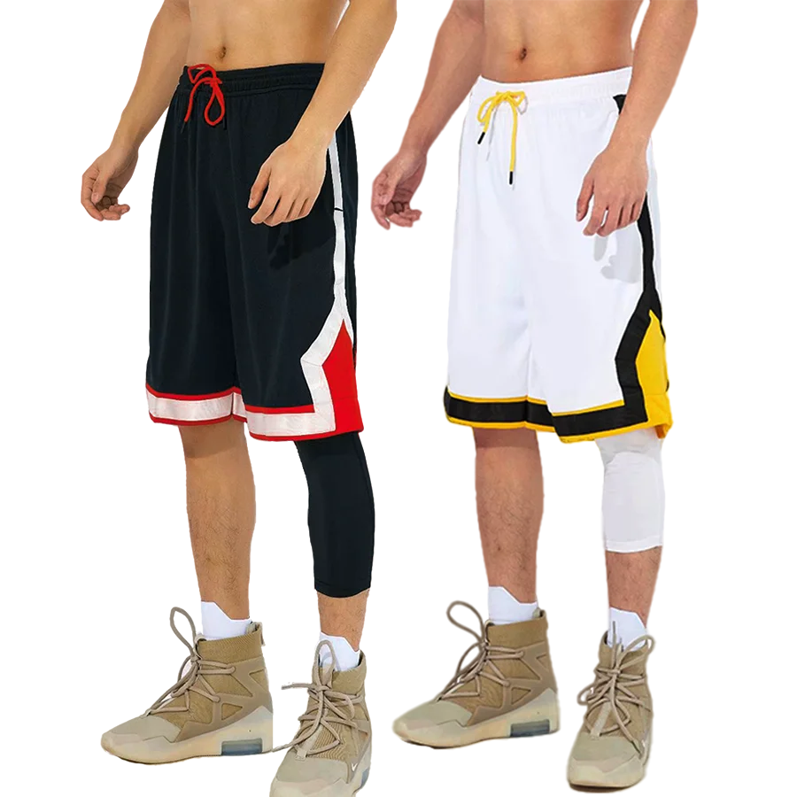 New Men Basketball Shorts Sport Running Shorts Workout Leggings Compression Board Jersey Male