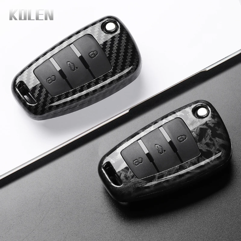 Premium ABS Carbon Fiber Car Key Case Cover