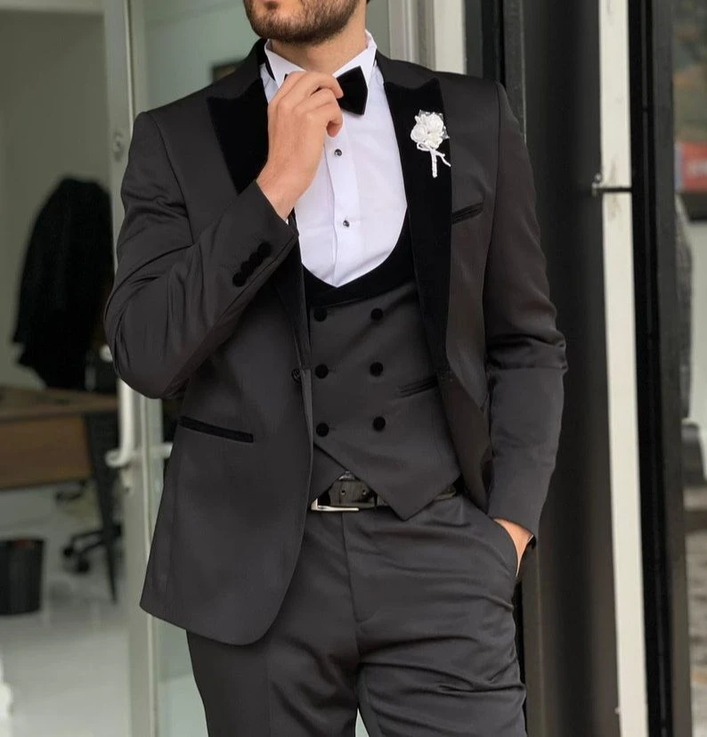 Elegant Men Suits High Quality Male Blazer Sets Wedding Prom Party