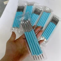 5pcs/Set Double-ended Silicone Head Carving Dotting Pen Brush Modeling Dotting Nail Art Pottery Clay Tool DIY Sculpting Tools 2