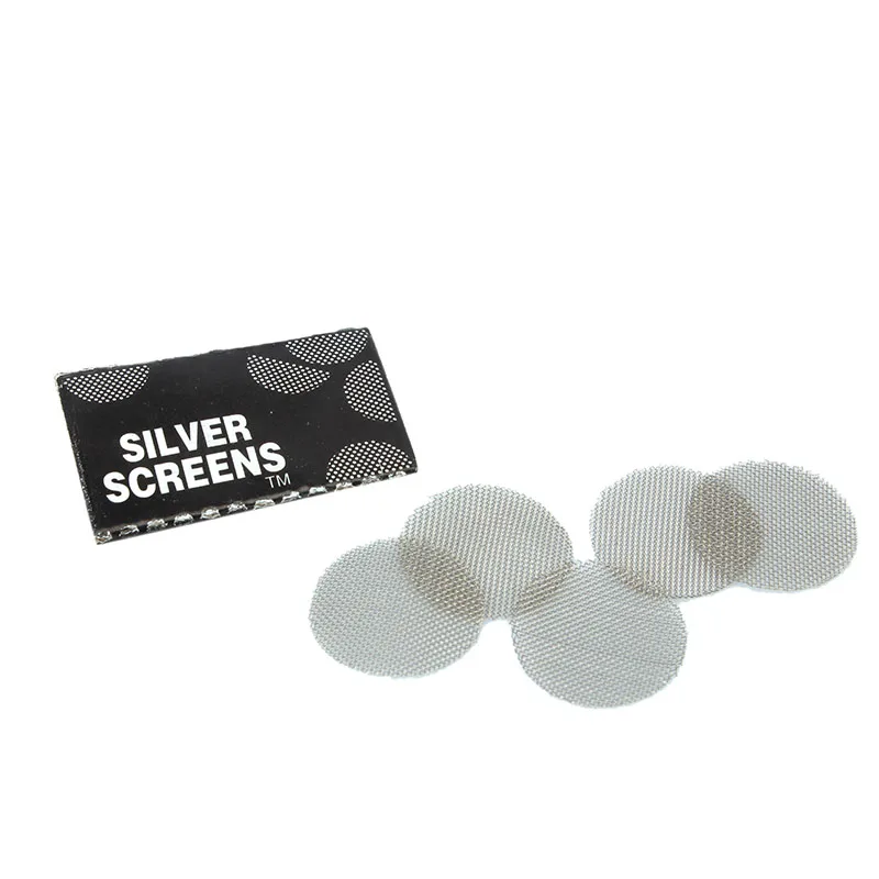 Stainless Steel gold screens Hookah Water Pipe Tobacco silver filters 20mm 100pcs for Bottom of smoking pipe Metal Combustion Mesh