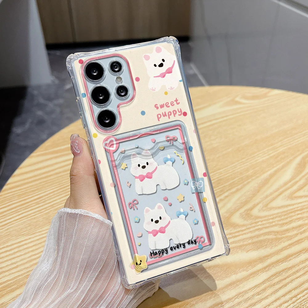 Transparent Soft Shockproof Card Holder Phone Case with Card Slot Cover