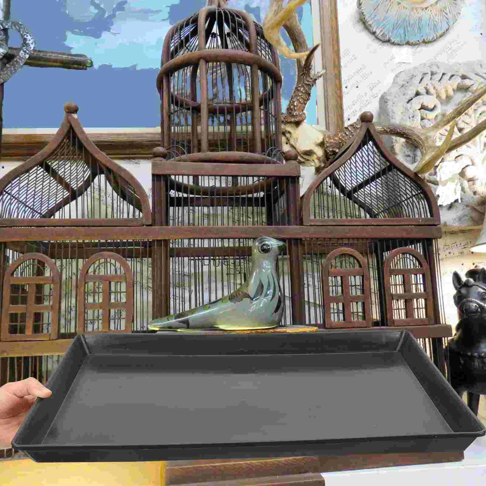 

2Pcs Birds Poop Holder Parakeet Cage Poop Tray Dog Crate Holder Bunny Cage Bottom Tray for Home