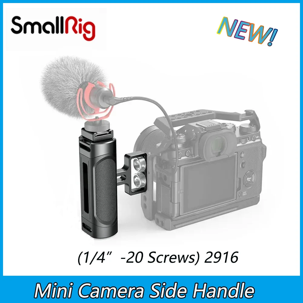 

SmallRig Mini Camera Side Handle Handgrip with Two 1/4”-20 Screws Mount for Mirrorless/ Digital Camera DSLR Camera 2916