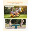 18173-d1d199.jpg SucceBuy 3 Seats Kids Seesaw Metal Rocking Teeter Totter with Handles Toddler Seesaw for Children Outdoor Playground Equipment