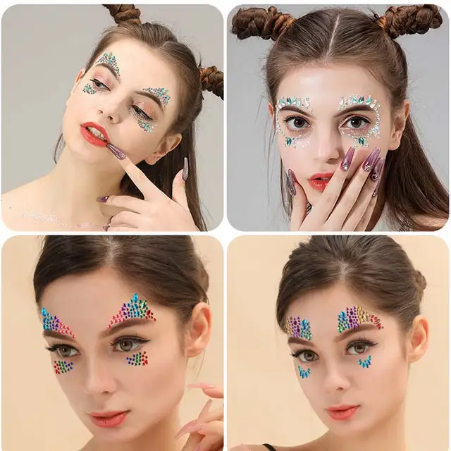 Fg01 Make Up Face Gems Sticker Diy Rhinstone Ideas For Party Punk And  Having Rocks Fun - Temporary Tattoos - AliExpress