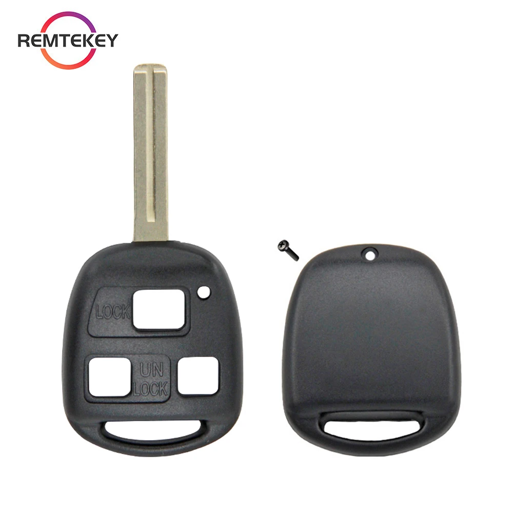 REMTEKEY Uncut Blade Remote Entry Car Key Case Fob Shell For Lexus RX300 ES300 LS400 GX460 For Toyota Corolla Land Cruiser