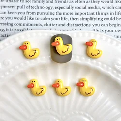 30PCS 3D Kawaii Cartoon Duck Resin Nail Charms for DIY Crafts and Decorations (Yellow 30PCS)