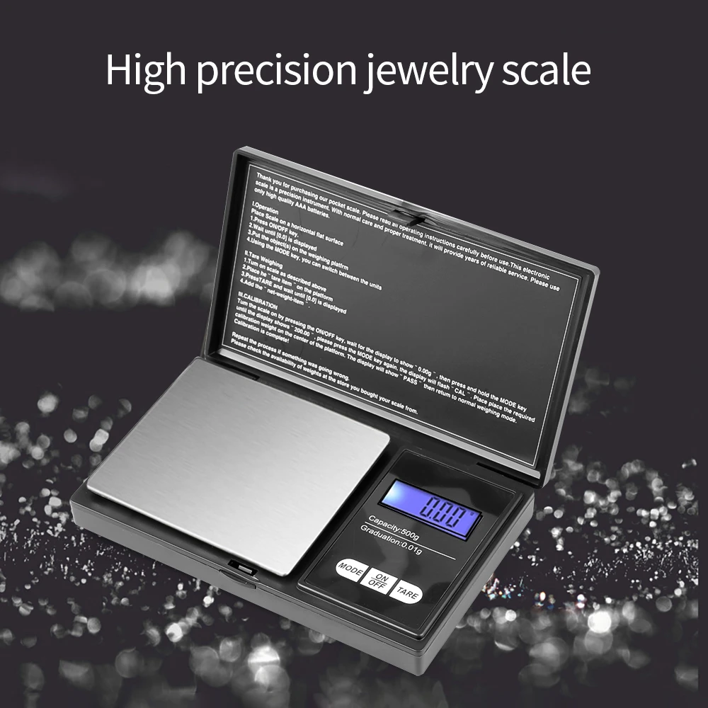 Mini Jewelry Scale 0.01g Electronic Stainless Steel Digital Pocket Scale thumbnail 6