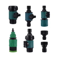 3/4" Threaded Valve with 16mm Nipple Fitting Garden Hose Shutoff Valve Hose Diverter Tap Adapter for Car Wash Garden Watering 1