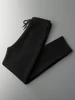 2024 Men's 100% Merino Wool Knit Trousers Autumn Winter Thick Pencil Pants  Soft Warm Cashmere Pants Basic Smart Casual Pants 5