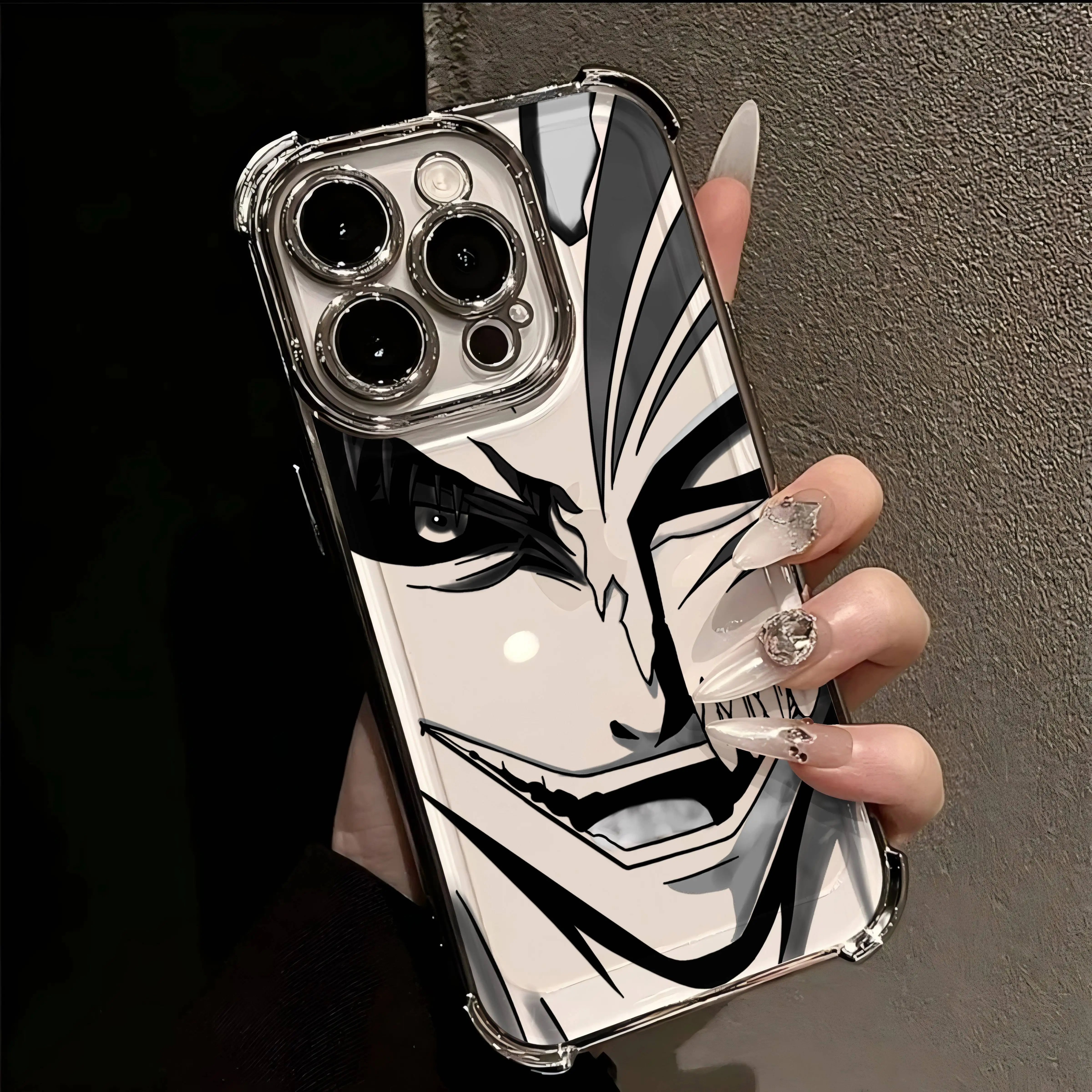 Sleek Anti-Fall Anime-Inspired Plating Phone Case