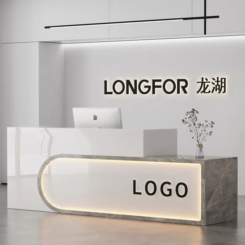 Beauty Salon Desk Reception Bar Counter Property Institutions Desk Reception Service Counter Empfangstheke Furniture