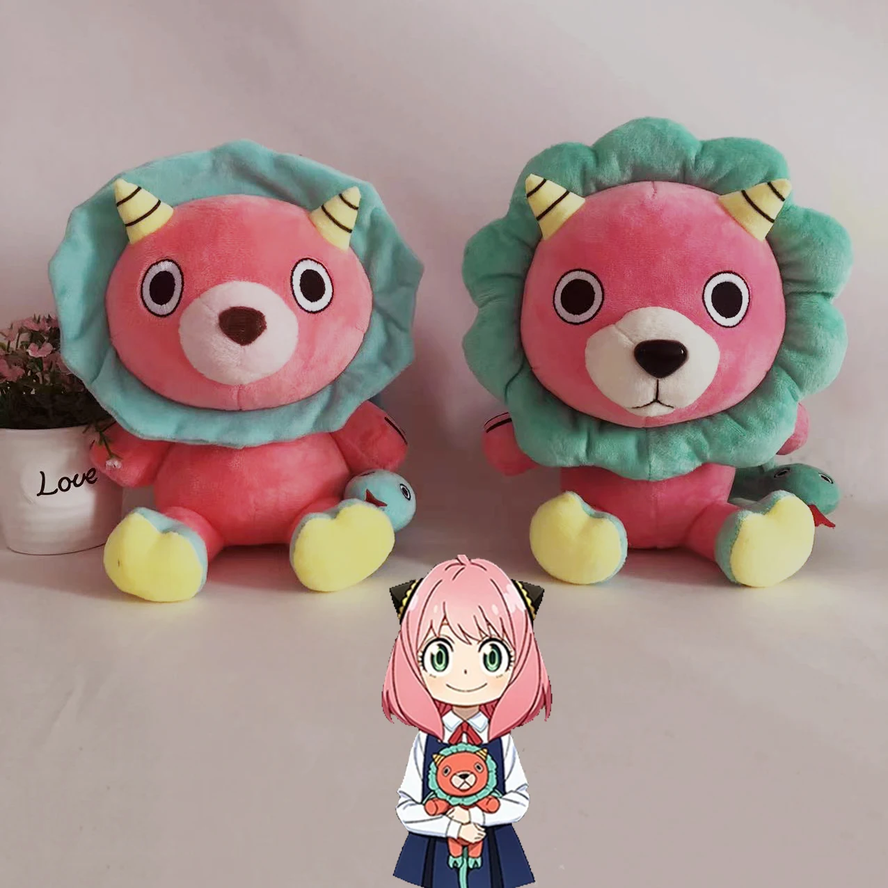 Plush Toy Spy x Family Anya Lion Plush Dolls Chimera Stuffed Toy Anya Forger Soft Cute Lion Toys Dolls Cosplay Anime Pillows Kids Gifts For Plush Toy Plush Doll Action Figures Toys