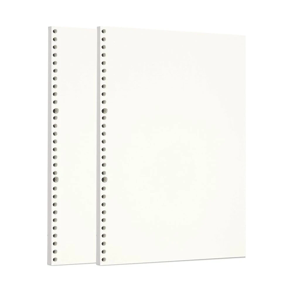 100매 A4 루즈리프 용지 30홀 펀칭 80 GSM 레이저 및 잉크젯 프린터용 빈 페이지 사무용품 액세서리