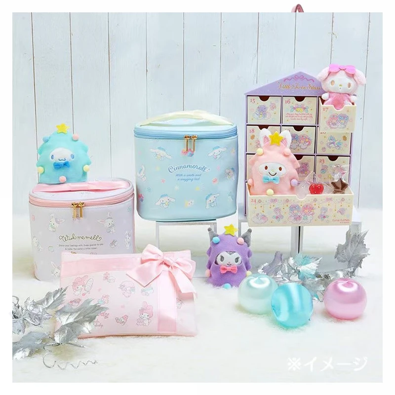 

Girl Heart Cinnamoroll My Melody Anime Kawaii Sanrio Makeup Bag Cute Cartoon Large Capacity Toiletry Storage Case Toys for Girls