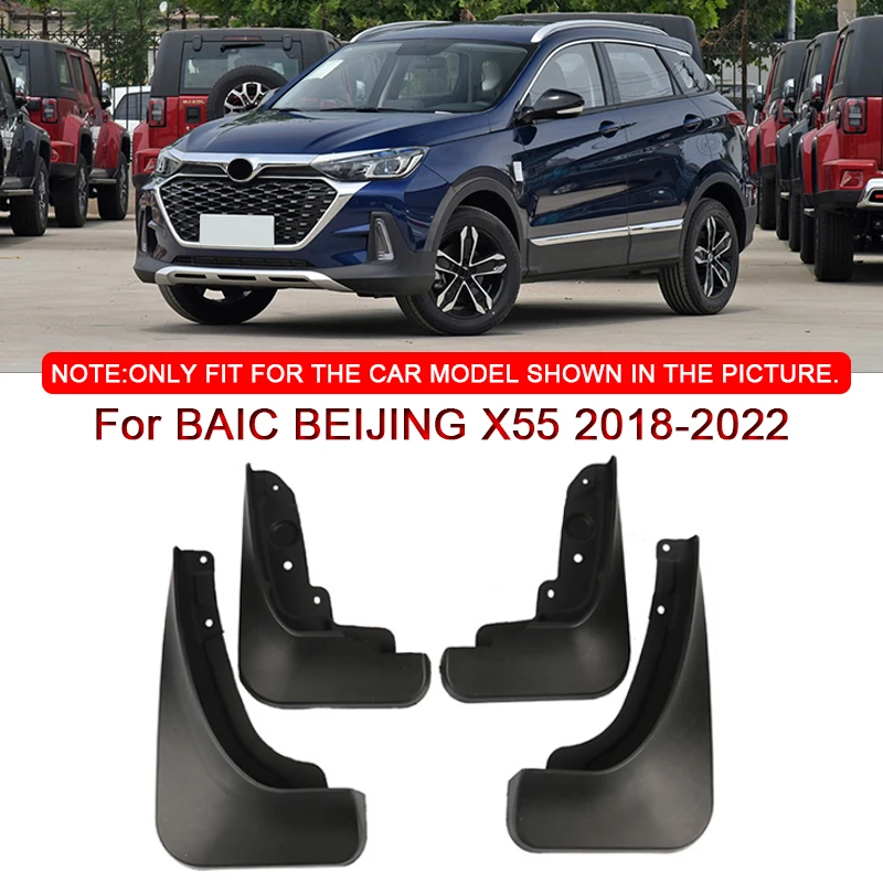 

Car Mud Flaps Splash Guard Mudguards Car Styling For BAIC BEIJING X55 2018-2022 ABS MudFlaps Front Rear Fender Auto Accessories