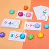 Montessori Wooden Math Toys Toddler Learning Addition Subtraction Digital Operation Card Educational Game Teaching Toys for Kids 5