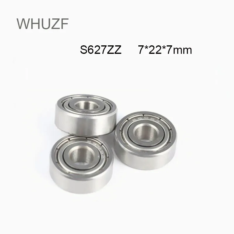 

WHUZF Free Shipping 5pcs S627ZZ Stainless Steel Bearing S627 2Z 7*22*7mm Miniature 627Z 7X22X7mm Ball Bearings S627 ZZ