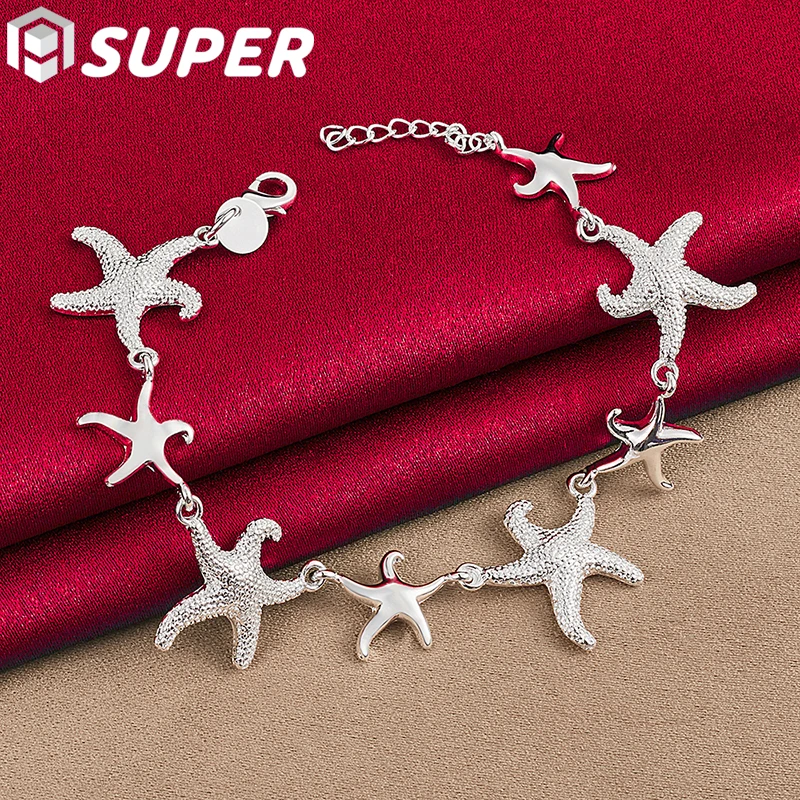 

Женская цепочка из серебра 925 пробы с подвеской в виде морской звезды