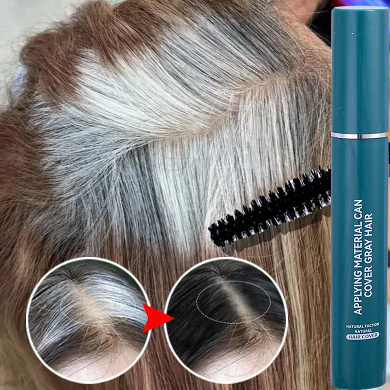 Black Brown Hair Dye Stick One-Time Hair Dye Instant Gray Root Coverage Hairs Color Cream Stick Temporary Cover Up White Hair