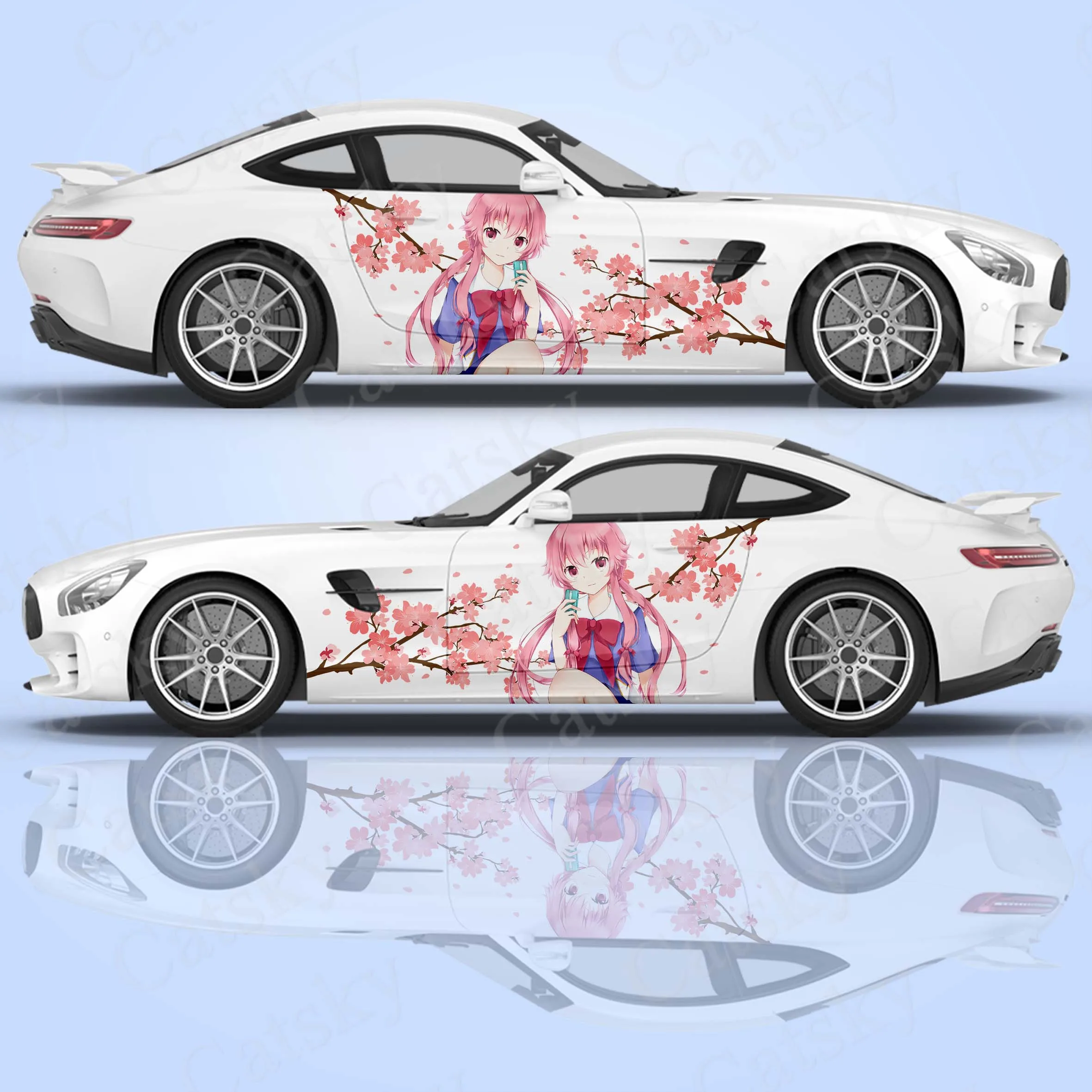 

Yuno Gasai наклейка на кузов автомобиля s аниме Itasha виниловая наклейка на боковые автомобили аниме Будущее Дневник наклейка на кузов автомобиля