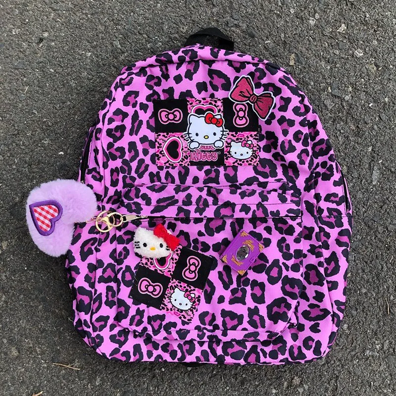 

Kawaii Sanrioed Plush Backpack Cartoon Cute Student Anime Series Canvas Backpack Large Capacity Shopping Bag Gift for Girls
